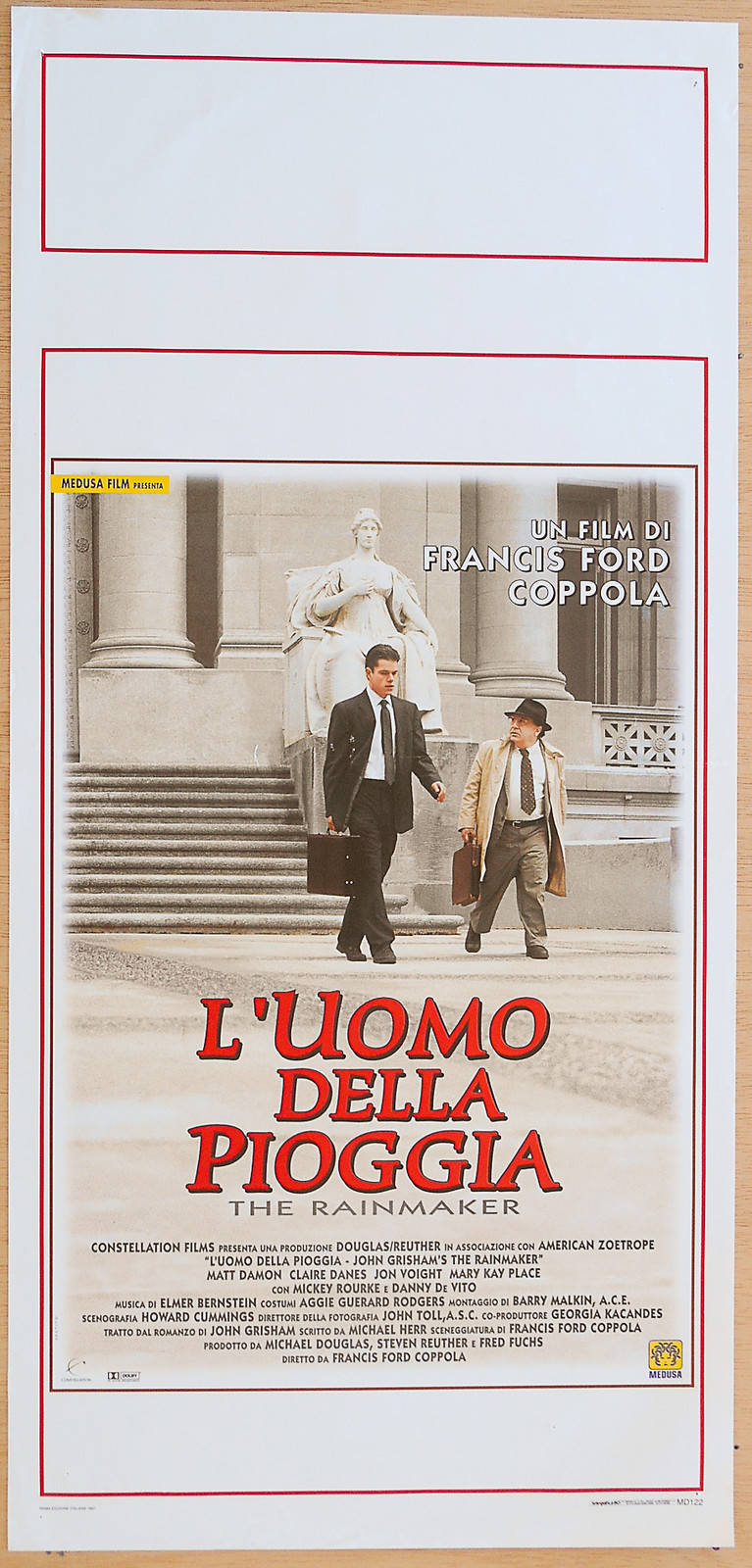 Locandina originale film L'uomo della pioggia (1997) - Regia di Francis Ford Coppola