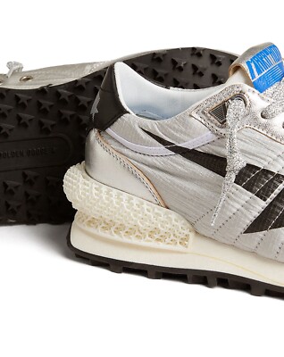 スニーカー GOLDEN  'Running Marathon M77' sneakers White/Black Golden Goose Men's Marathon Nylon and Leather Low-Top