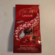 NEW Lindt Lindor DOUBLE MILK CHOCOLATE Truffles 5.1 oz Bag - FREE SHIP Same Day