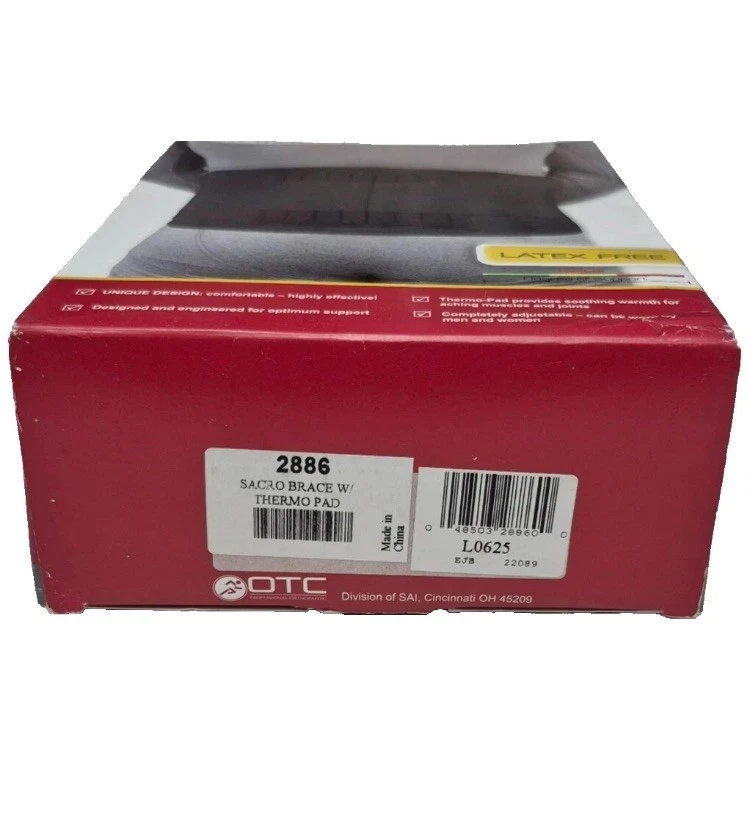 OTC Professional Orthopedic Adjustable Sacro Brace HD Whit Thermo-Pad- 2886 - Image 2 of 4