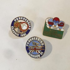 Vintage Thunderbird Hot Air Balloon Classic Airshow Pin Lot of 3 80s 90s
