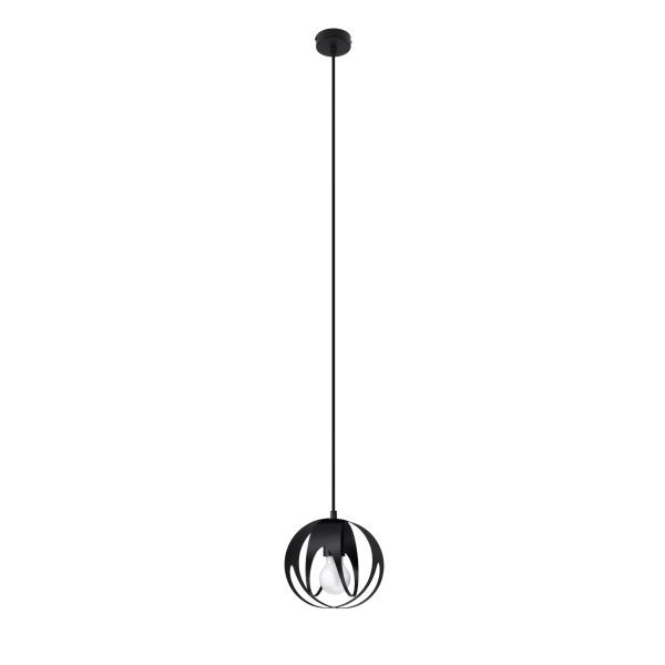 Suspension Tulos en acier noir E27 pour éclairer votre salle à manger