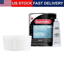 Long Strand Fiberglass Reinforced Body Filler 1 Quart Waterproof Rust Repair Car Long Strand Fiberglass Reinforced Body Filler 1 Quart Waterproof Rust Repair Car