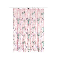 Kids Pink Unicorn Shower Curtain with Hooks Waterproof Bathroom Decor Fantasy