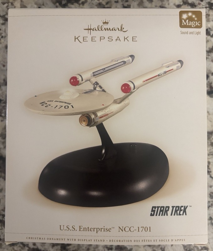 2006 Hallmark U.S.S. Enterprise Star Trek Ornament. New In Box.