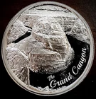 GRAND CANYON 2oz.999 Silver American Landmarks Ultra High Relief w/capsule PROOF