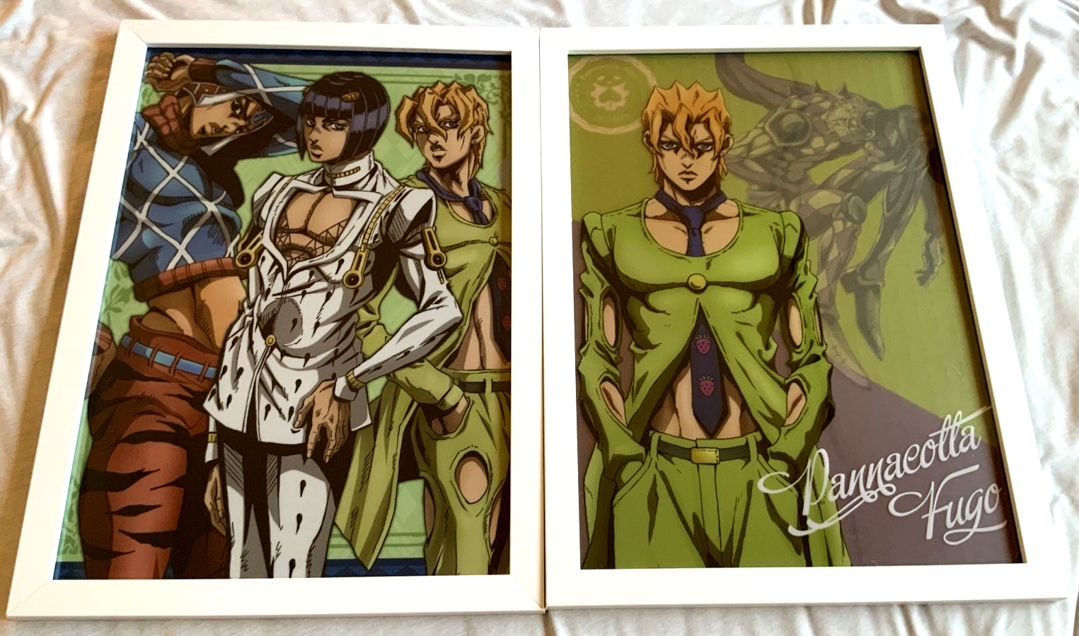 Cartel JoJo's Bizarre Adventure viento dorado enmarcado archivo transparente Pannacotta Fugo