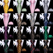 Designer Santa Chrsitmas Mens Tie Necktie Hankie Cufflinks Wedding Formal Party