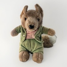 VTG Mr. Tod Fox Plush Toy Eden Beatrix Potter Frederick Warne Dressed Green Suit