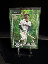 Topps 2023 Chrome Cole Young #129 Green Parallel Rookie Seattle Mariners 