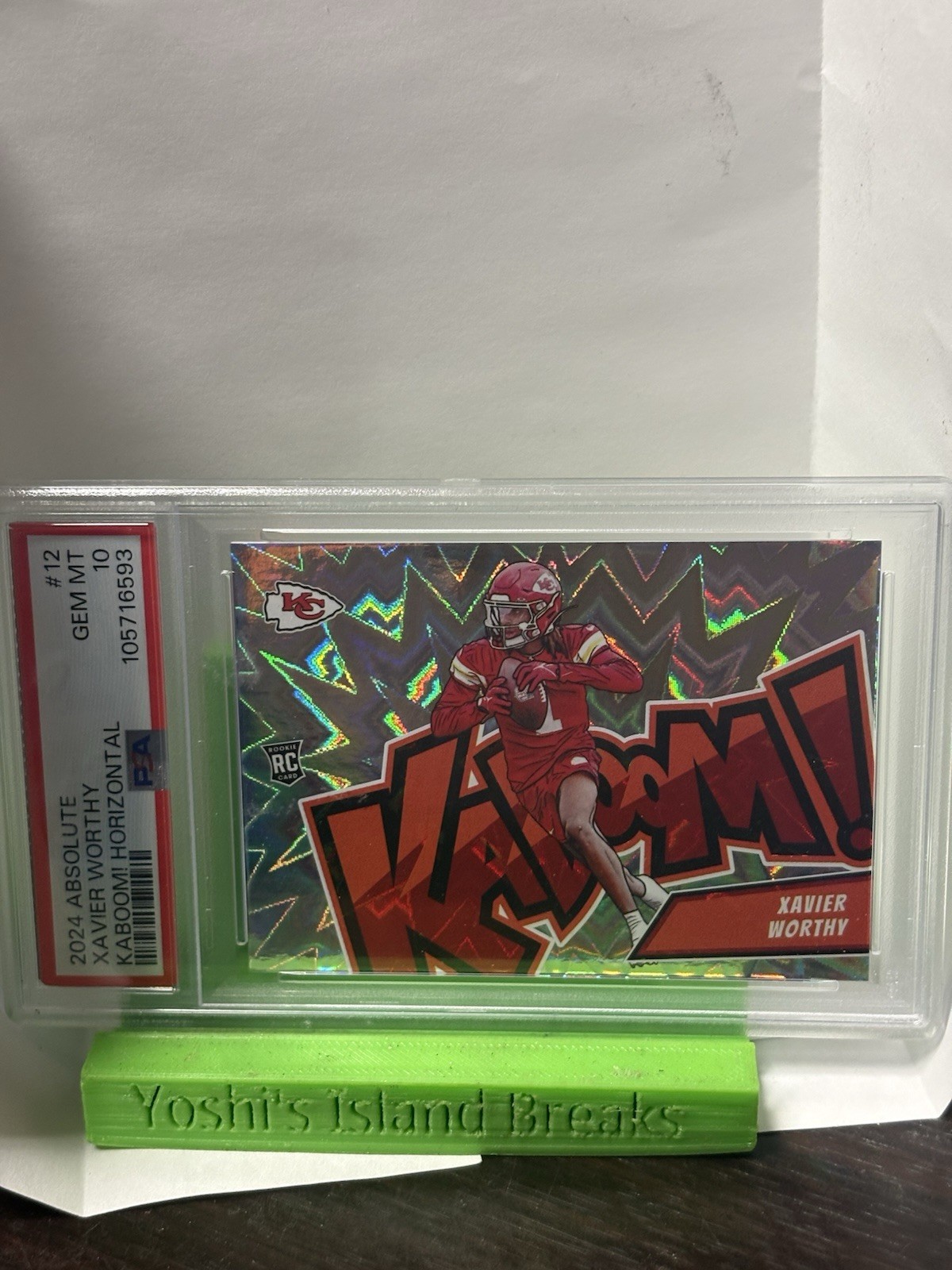 2024 Panini Absolute - Kaboom! Horizontal Xavier Worthy #12 (RC)