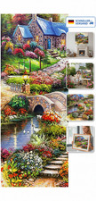YALKIN 5D Diamond Painting Gro&szlig;es XXL 40x90cm Diamant Painting Bilder Dorf Diamo