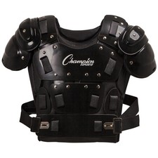 Champion Sports 17 Black Chest Protector Impact Protection Gear For Umpires