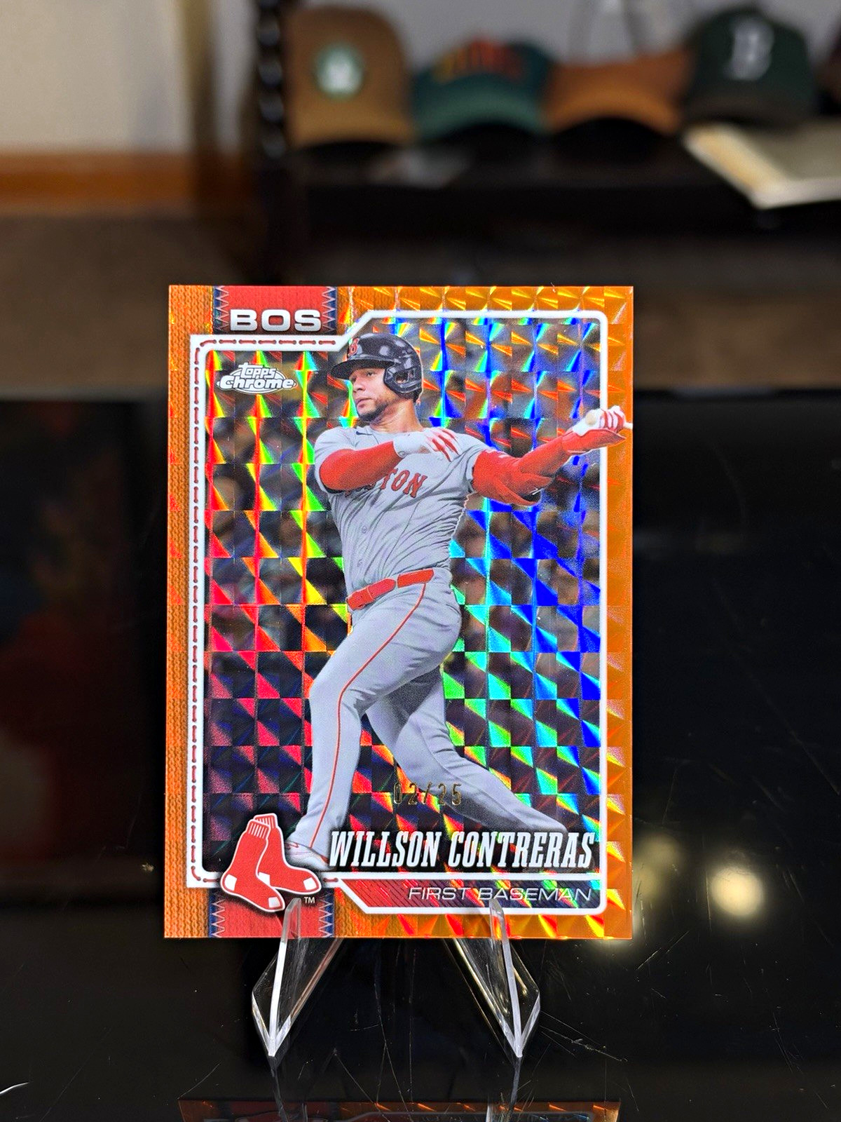 2026 Topps Chrome Willson Contreras #280 Red Sox /25 orange refractor