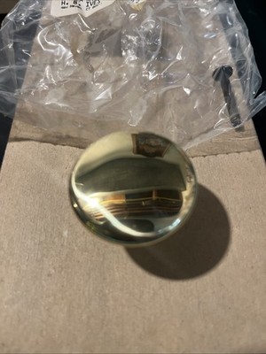 NEW OLD STOCK VINTAGE H.B. Ives Solid Brass Cabinet Drawer  Knobs 10 Piece 1.5 