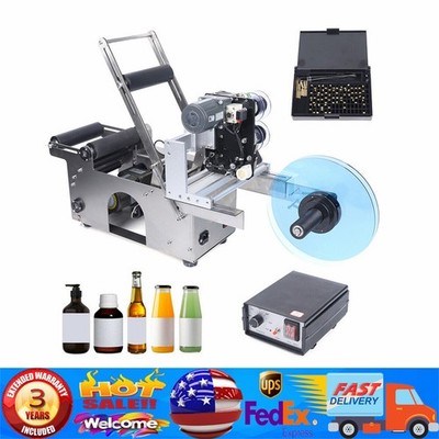 Professional Bottle Labeling & Coding Machine Desktop Semi-auto Bottle Labeller.