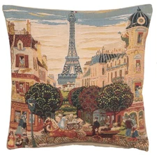Eiffel Tower in Paris I European Decorative Tapestry Cushion Throw Pillow Cover