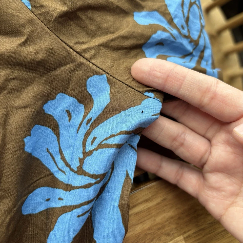 Vestido Shop The Mint para mujer grande marrón azul en capas cottagecore campesino bohemio Foto 3 de 4