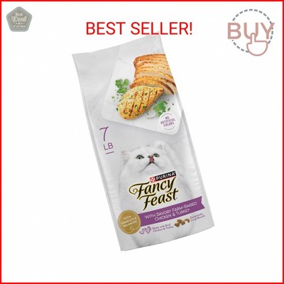 Purina Fancy Feast Dry Cat Food with Savory Farm-Raised Chicken and Turkey - 7 l