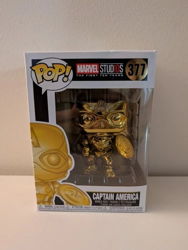 Funko Pop! Vinyl: Captain America #377 Marvel Gold Figure