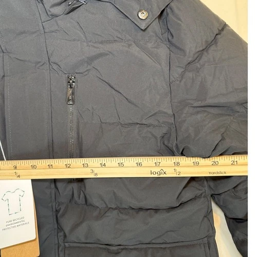 Wantdo Mens Black Puffer Parka Jacket Removable Faux Fur Hood Size Small NWT image 8