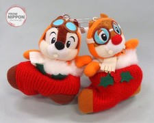 Chip  Dale Plush Badge Set "Christmas Fantasy 2007" Tokyo Disneyland Limited...
