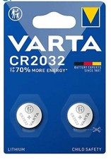 2x Varta CR2032 3V Lithium Coin Cell Batteries for Watches & Keys