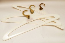 Lot of 3 Vintage Samsonite Plastic/Brass Travel Suitcase Hangers Suit Pants