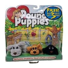 Vintage 1995 Pound Puppies 3 Pack Set New Old Stock 