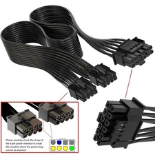 16AWG PCIe Power Cord Two 8pin Connector Direct 12 4 Pin GPU Wide Compatibility