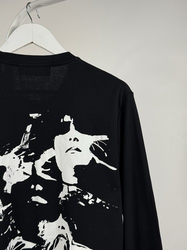 Camiseta de manga larga de algodón negra para hombre Neil Barrett Siouxsie Face talla L - Imagen 12 de 15