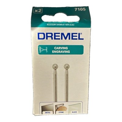 Dremel 7105 Kugelfräser Fräsmaschinen-Bit 2-tlg. für Schnitzen/Gravieren