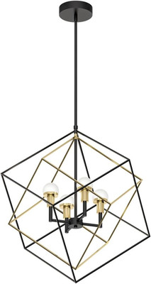 Peyton 15W LED Mid-Century Chandelier - Black & Gold, Tunable White