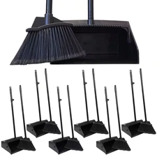 48.5 In. Lobby Broom and Dustpan Set for Indoor/Outdoor Sweeping and Cleaning wi