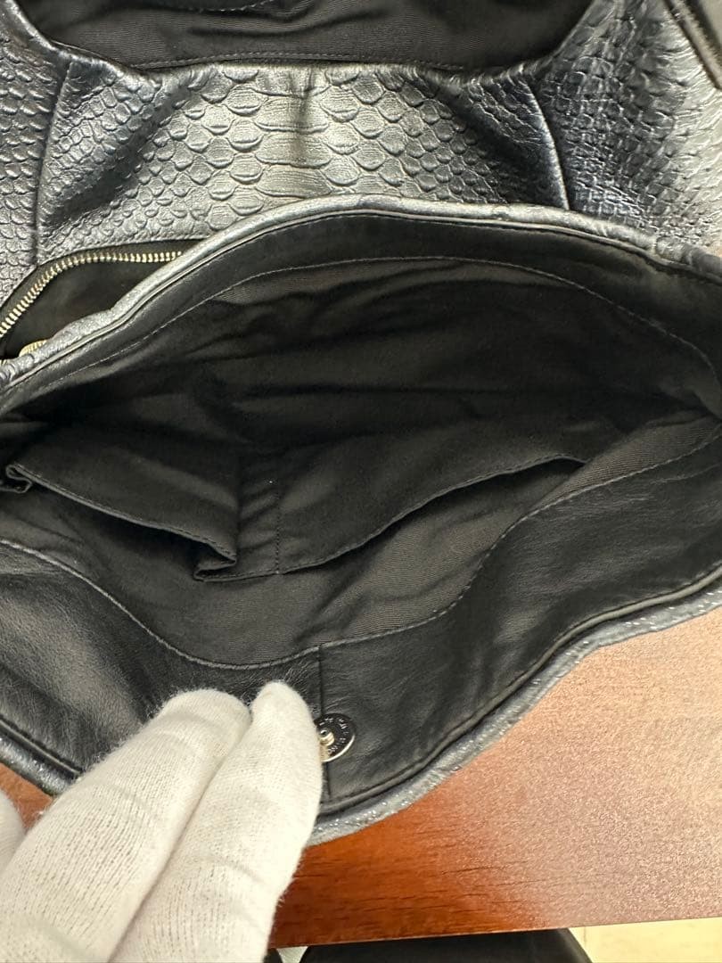 Luxurious Embossed Leather COACH Python Pattern B… - image 7