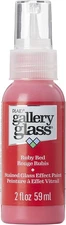 FolkArt Gallery Glass Paint 2oz-Ruby Red