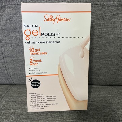 NEW Sally Hansen Salon Gel polish Manicure Kit with LED Lamp SHELL WE DANCE Pink