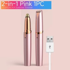 2 IN 1 Rechargeable Epilator Electric Female Body Facial Lipstick Shape Hair