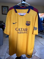 MAGLIA CALCIO BARCELLONA 2015/2016 AWAY NIKE SOCCER JERSEY XL nuova senza cartellino 