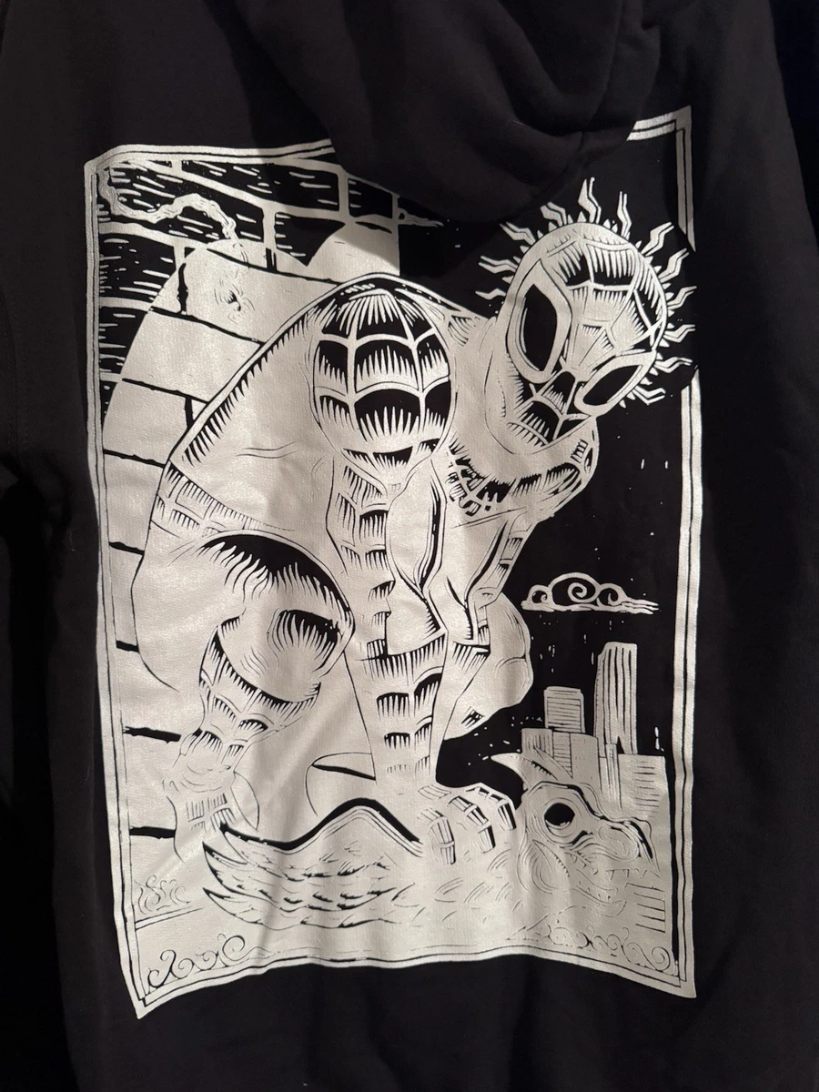 Marvel Spider-Man Negro Gráfico Logo Pullover Sudadera con Capucha Bolsillos Talla M 38,40,42?