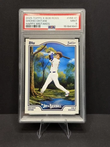 2025 TOPPS X BOB ROSS THE JOY OF HAPPY MISTAKES #HM-41 SHOHEI OHTANI PSA 9