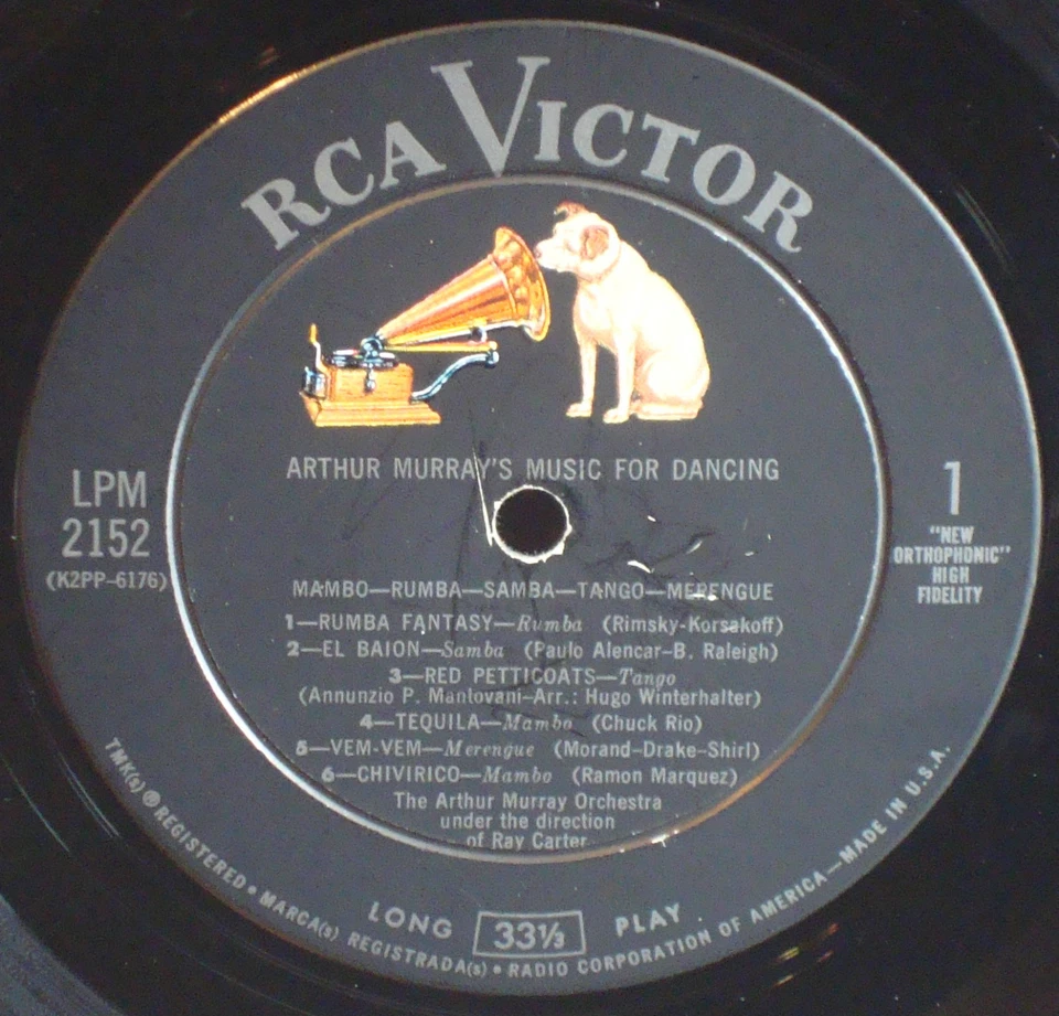 RAY CARTER ORCH Arthur Murray Mambo-Rumba-Samba-Tango RARE DG RCA/VICTOR MONO LP - Image 2 of 4