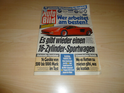 Zeitung Zeitschrift - Auto Bild Heft Nr. 49 / 1988 - Cizeta Moroder V16 T