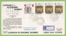 G.B. 1984 Economic Summit Havering First Day Cover, Lombard Street cds