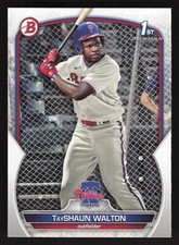 TayShaun Walton 1st Bowman 2023 Bowman Draft #BD-183 Philadelphia Phillies