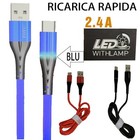 CAVO USB TIPO C CARICATORE RICARICA RAPIDA DATI COMPATIBILE SAMSUNG XIAOMI OPPO