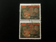 1985 AUSTRALIA MARINE LIFE SERIES 3 40C RED VELVET FISH - FINE USED PAIR