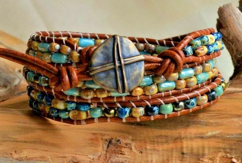 Beaded wrap bracelet sale