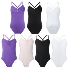 Maillot Ballet de Gimnasia Rítmica Leotardo de a la Espalda para Chica 3-14 año