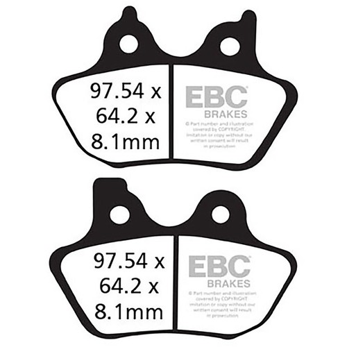 Paire de plaquettes EBC FA095 étrier Brembo axial 4 pistons main image 1